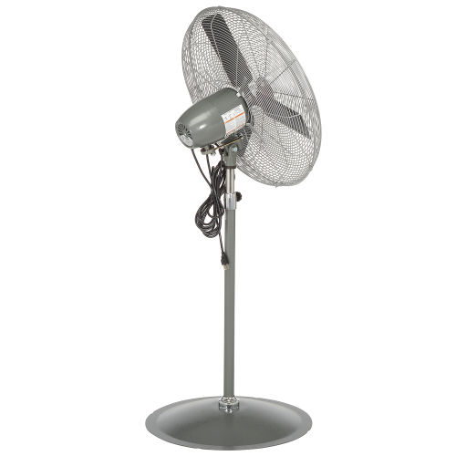 Global Industrial™ Aluminum 24" Industrial Pedestal Fan, Oscillating, 7525 CFM, 1/4 HP 585279