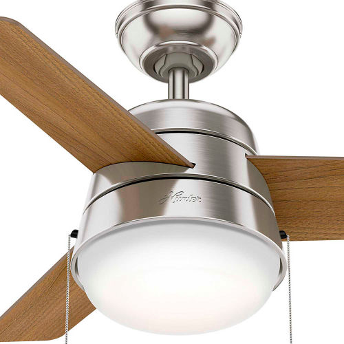 Hunter Fan 36 Aker Ceiling With Light 59303 Brushed Nickel B2255828 Globalindustrial Com Hunter Fan 36 Aker Ceiling With, Hunter Aker 36 Ceiling Fan
