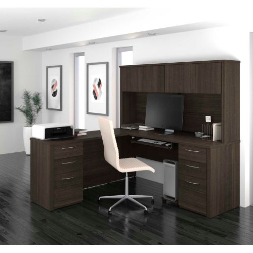 Desks Wood Laminate Office Collections Bestar 174 L Shaped