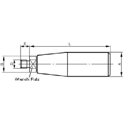Winco MCG Phenolic Revolving Handle W//Threaded Spindle 28mm Diameter 92mm Length M12x1.75 Pack of 5 J.W