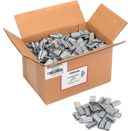 Pack 4- PAC Strapping OST58C 5/8 Open Seals for Steel Strapping Pack of 2500