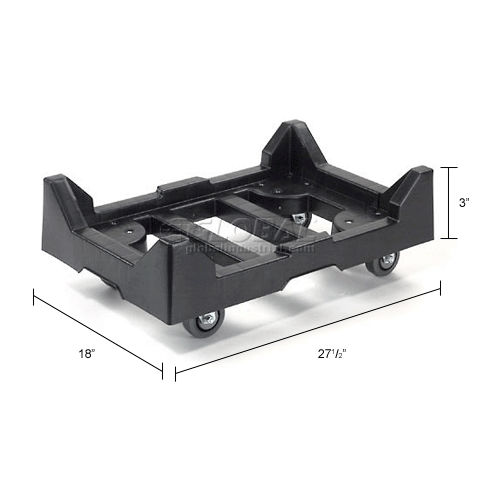 Storage Container Dolly Plastic Container Dolly W/Casters, 27-1/2