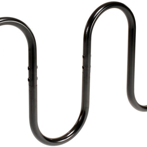 Global Industrial™ Wave Bike Rack, 7-Bike Capacity, Flange Mount, Black ...