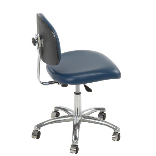 Chairs Vinyl Upholstered Interion® Clean Room Chair Vinyl Imperial Blue 695538BL