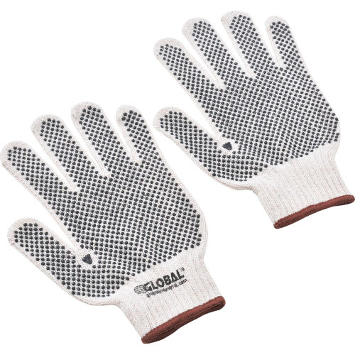 2X Cotton Blend Durable White Micro Dotted Grip /Handling Gloves TYUK 