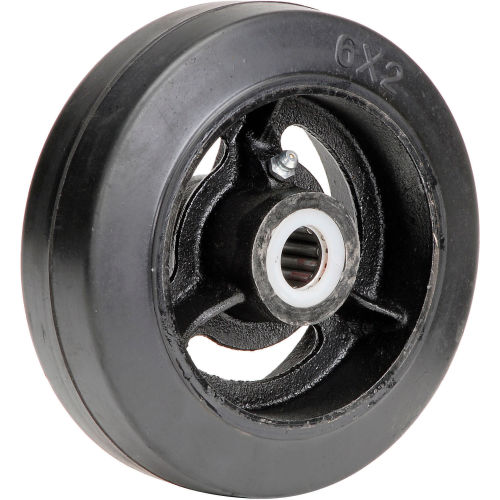 4″ X 2″ MOLD-ON RUBBER STEEL WHEEL