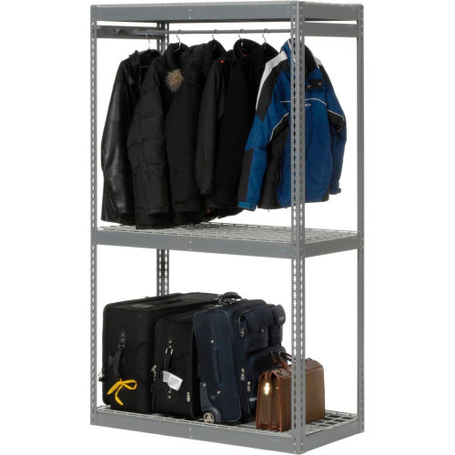 Global Industrial Boltless Luggage Garment Single Rack 48 W X 24 D 84 H 796545 Globalindustrial Com Boltless Luggage Garment Single Rack, Suitcase With Garment Rack