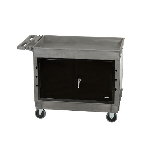 Global Industrial™ Extra Strength Plastic 2-Tray Maintenance Cart W/ 5 ...