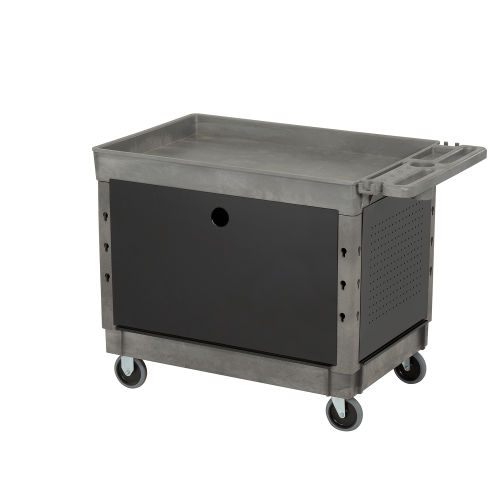 Global Industrial™ Extra Strength Plastic 2-Tray Maintenance Cart W/ 5 ...