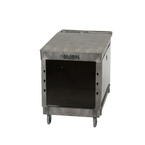 Global Industrial™ Extra Strength Plastic 2 Flat Shelf Maintenance Cart
