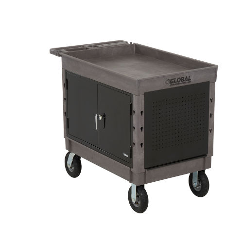 Global Industrial™ Extra Strength Plastic 2 Tray Shelf Maintenance Cart ...