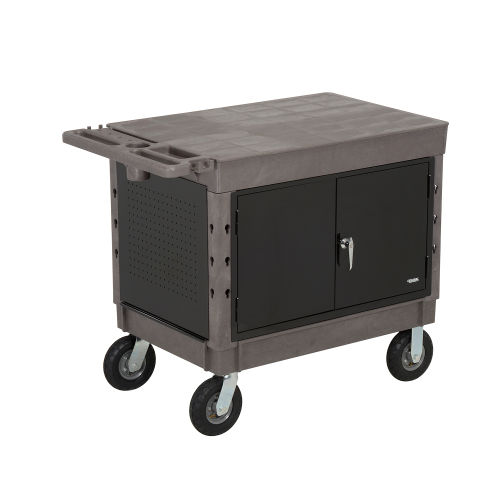 Global Industrial™ Extra Strength Plastic 2 Flat Shelf Maintenance Cart ...