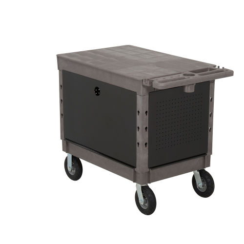 Global Industrial™ Extra Strength Plastic 2 Flat Shelf Maintenance Cart ...