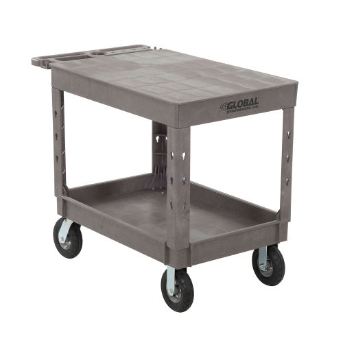 Global Industrial™ Industrial Flat Top Utility Cart, 2 Shelf, 44