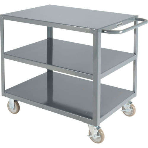 Modern Equipment MECO 3S3672-3R-B 3-Sided Steel Mesh Service Truck 72x36 3 Shelves Blue Modern Equipment MECO 3S3672-3R-B 3-Sided Steel Mesh Service Truck 72x36 3 Shelves Blue
