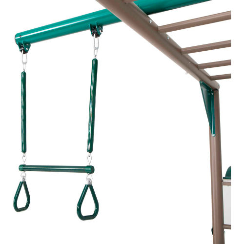 lifetime monkey bar adventure swing set with 9 foot wavy slide