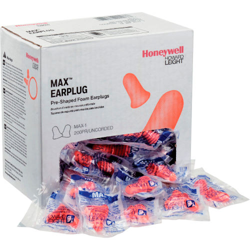 Howard Leight MAX-1 Uncorded Foam Earplug 50 Total Pairs FREE SHIPPING!! 