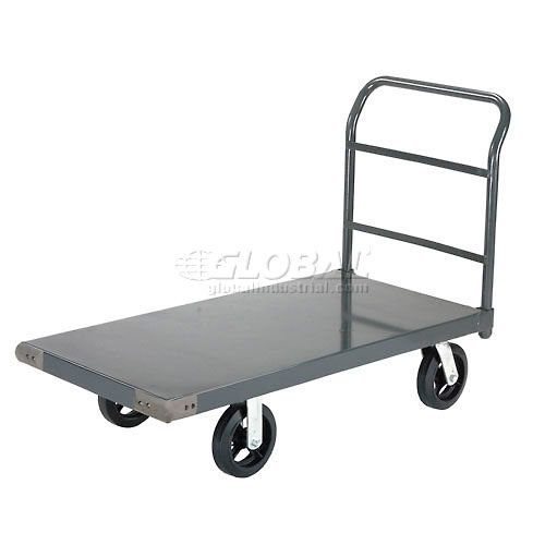 Global Industrial Steel Deck Platform Truck 48 X 30 2400 Lb Capacity 8 Rubber Casters 952139 Globalindustrial Com