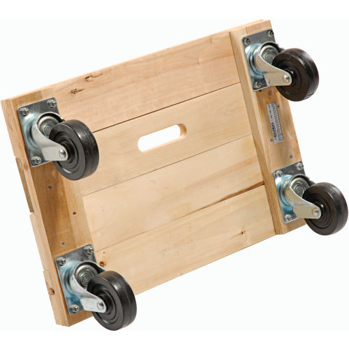 Hand Trucks & Dollies | Dollies-Wood | Hardwood Dolly with Solid Deck ...