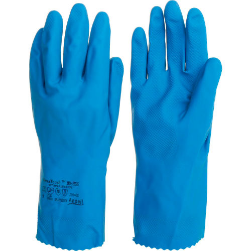 Size 8 Ansell 88-356 VersaTouch Natural Blue Chemical Resistant Gloves Pkg Qty 12 88-356-8 1 Pair