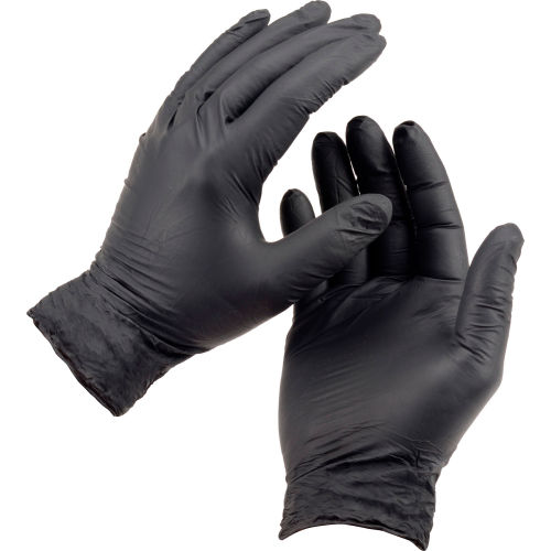 black medical gloves