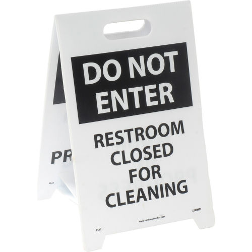 Floor Sign Do Not Enter Restroom Closed For Cleaning B Globalindustrial Com