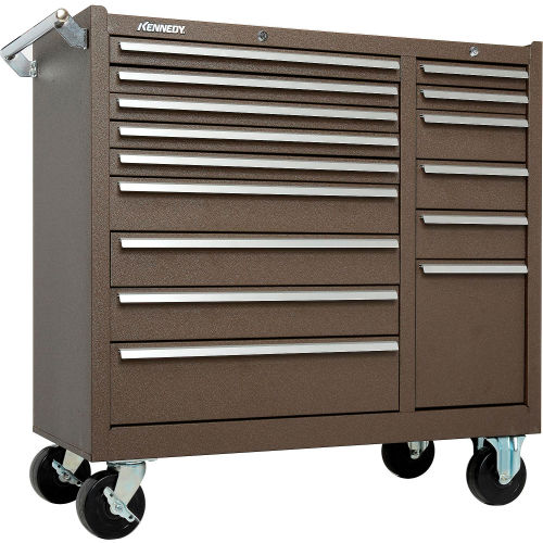 Tool Boxes Storage Organization Chests Roller Cabinets Kennedy 174 315xb K1800 Series 39 3 8 Quot W X 18 Quot D X 39 Quot H 15 Drawer Brown Roller Cabinet B211725 Globalindustrial Com