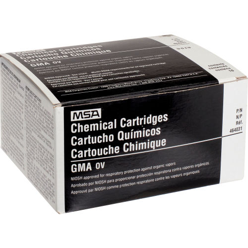 Msa Comfo Respirator Cartridges Organic Vapor Gma 10 Pk B Globalindustrial Com