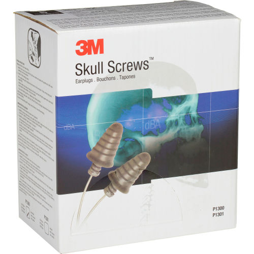 3M™ Skull Screws Corded Earplugs 120 Pairs/Box 