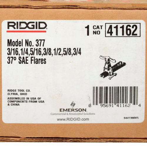 Ridgid 41162 Model 377 Precision Non-Ratcheting Flaring Tool 