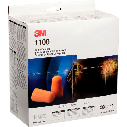 3M Uncorded Foam Earplugs 1100-1 Each for sale online 