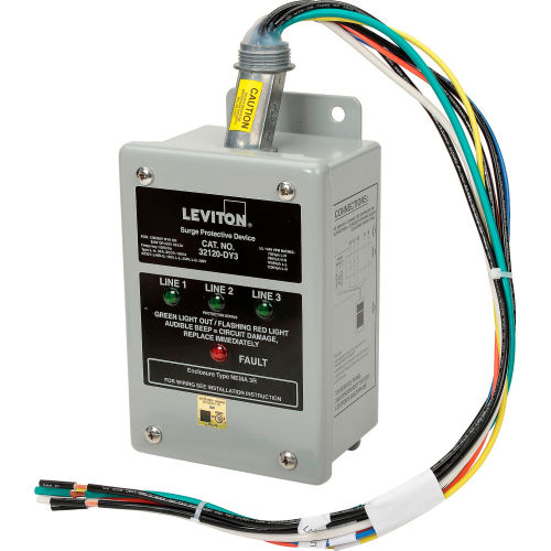 Power Protection Surge Protection, Hard Wired Leviton 32120DY3 3