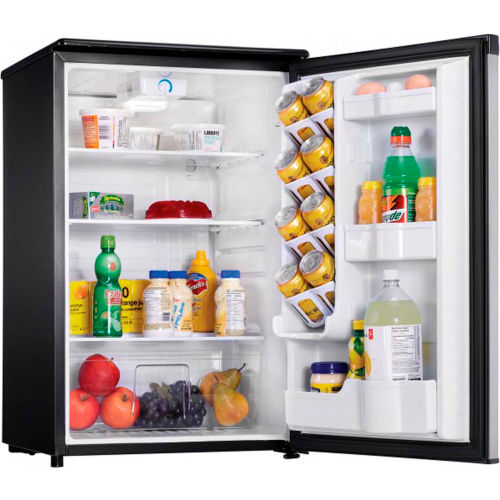 Danby Dar044a4bsldd 6 Compact Refrigerator 4 4 Cu Ft Black Stainless Steel B429977 Globalindustrial Com