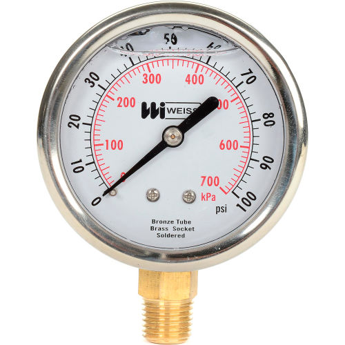Weiss Digital Gauge 0 to 400 Psi 1//2 In NPT DUGY2-0400-2L