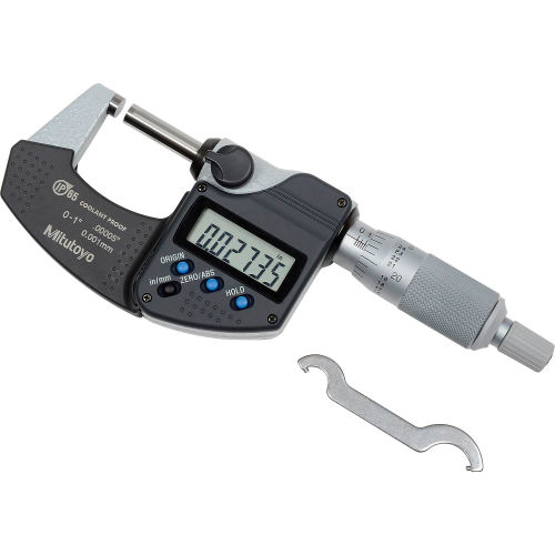 MITUTOYO 293-340-30 Digital Micrometer,0-1 In,Ratchet 