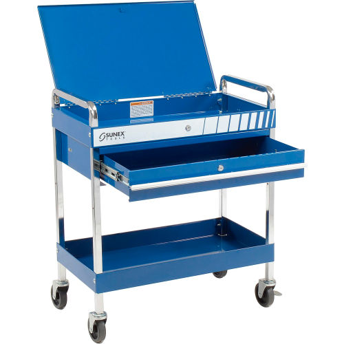 Tool Boxes, Storage & Organization Carts Sunex Tools 8013ABL 30" Blue Tool Cart W Locking
