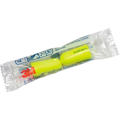 Pair 3M EAR Soft Yellow Neons Foam Ear Plugs NRR33 33dB 3121250 25