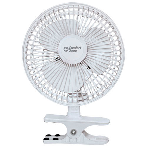 Comfort Zone Cz6c 6 Inch Clip On Desk Fan White B Globalindustrial Com