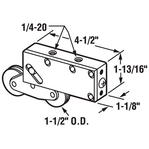 Prime-Line D 1998 Porta Deslizante Pella roller de montagem com 1-1/2 Polegadas Bola Bea... 