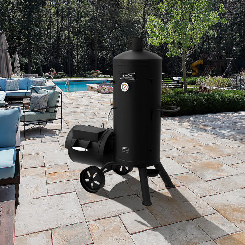 vertical offset charcoal smoker