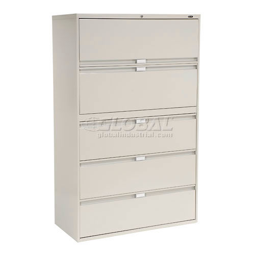 Global 9300 Series 36 W 5 Drawer Binder Lateral File Gray 250692gy Globalindustrial Com 5 Drawer Binder Lateral File Gray, Global 4 Drawer Lateral File Cabinet