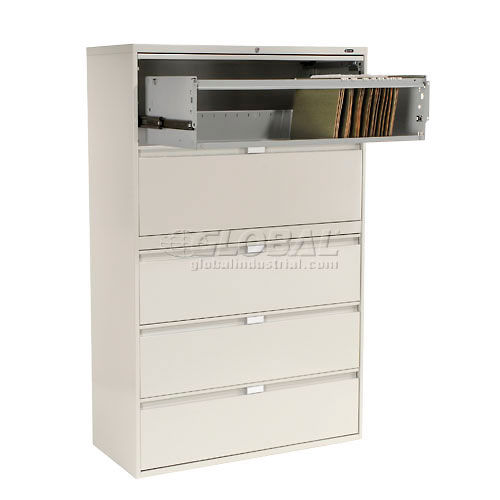Global 9300 Series 36 W 5 Drawer Binder Lateral File Gray 250692gy Globalindustrial Com
