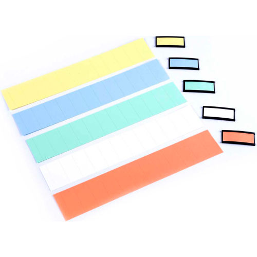 Mastervision Data Card Replacement Inserts Assorted Colors Accessories 1 X 2 1000 Pack B1400762 Globalindustrial Com