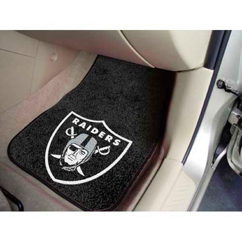 Car Mats Front Rear Seat Mats Nfl Oakland Raiders 2