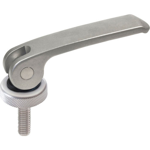 0.79 Stud Length Stainless Steel Components with Plastic Fixed Contact Plate 10-32 Thread Winco 927.5-63-10X32-20-B GN927.5 Stainless Steel Clamping Lever with Eccentrical Cam and Threaded Stud J.W