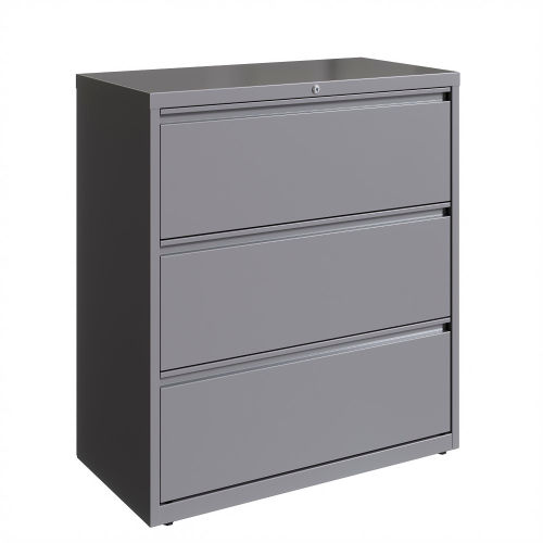 File Cabinets Lateral Hirsh Industries 36 Wide 3 Drawer Lateral File Cabinet Arctic Silver B2372966 Globalindustrial Com
