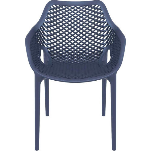 Siesta Air Xl Outdoor Dining Arm Chair Dark Gray Pkg Qty 2 B2795136 Globalindustrial Com Siesta Air Xl Outdoor Dining Arm Chair, Dining Arm Chair Dimensions