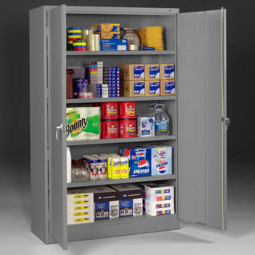 Cabinets Storage Tennsco Jumbo Storage Cabinet J2478su Mgy Welded 48 W X 24 D X 78 H Medium Gray B1969029 Globalindustrial Com