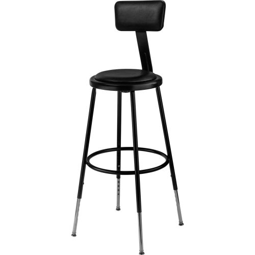 Stools Steel Wood Interion Steel Shop Stool W Backrest Padded Seat Adjustable Height 25 33 Black 2pk B2217146 Globalindustrial Com