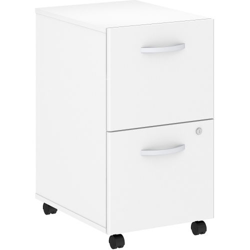 Desks Desk Shell Collections Bush Furniture 2 Drawer Mobile File Cabinet White Studio C Series B2258169 Globalindustrial Com